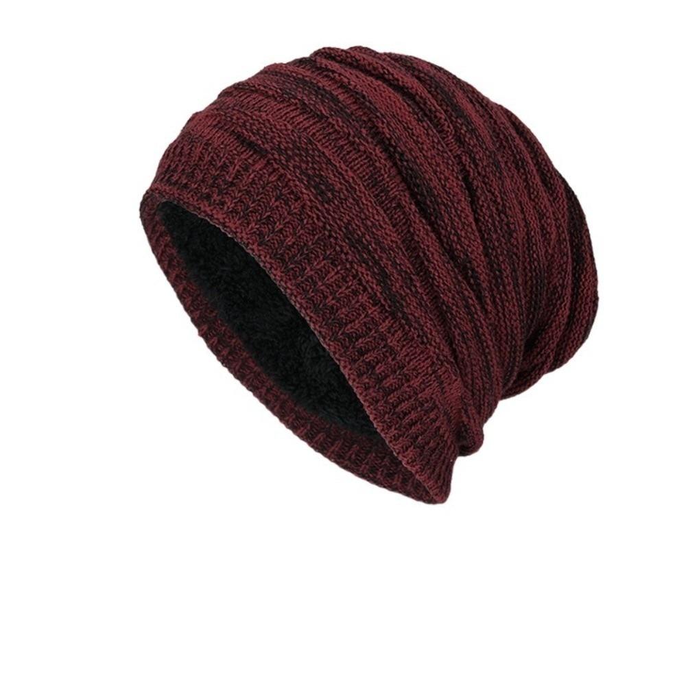Woolen Woolen Hat Velvet Beanies Cap Simple Knitted Pullover Hat  Girls