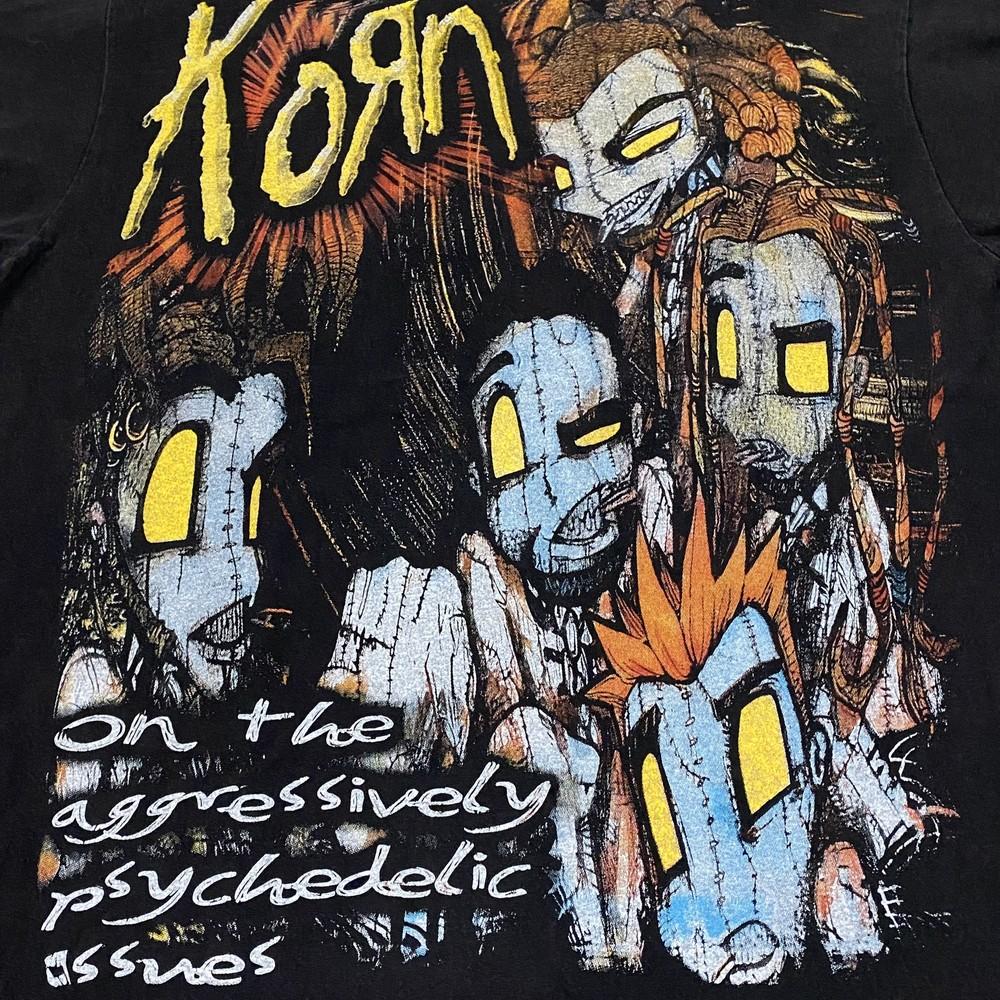 KORN AOP Vintage 1999 90s Band Tour Rock Music Sz.L Single Stitch Shirt REPRINT