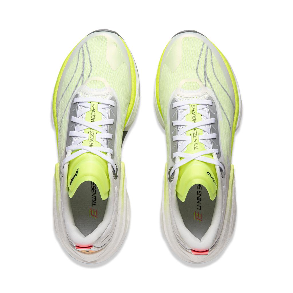 New LiNing Shadow 3 ESSENTIAL Cushioning Support Rebound Low Top Casual Running Shoes Unisex White Yellow Green ARRV003-24