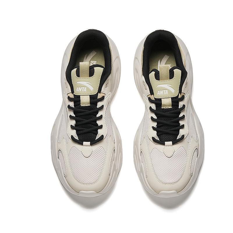 Anta Air Wind Comfortable Fashion Sports Slip Resistant Wear Resistant Breathable Low Top Lifestyle Casual Shoes Men Casual Shoes Beige 912518807-3