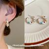 Dripping Oil Irregular C-shaped Earrings Women's New Stud Earrings Temperament Earrings Design Sense Niche