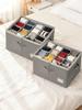 2 wardrobe shoe storage compartments, suitable for 16 pairs of shoes, large shoe box storage container, transparent foldable