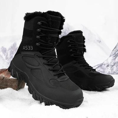 Bottes d'Armée pour Hommes Bottes Tactiques Sécurité Désert Escalade Randonnée Chaussures d'Entraînement Imperméables à Lacets Extérieur Cheville Sécurité Bottes de Chasse