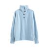 Korean Style Cashmere Sweater Turtleneck Women's Jumper Autumn Winter Buttons Loose Pullover Long Sleeve Knitwear