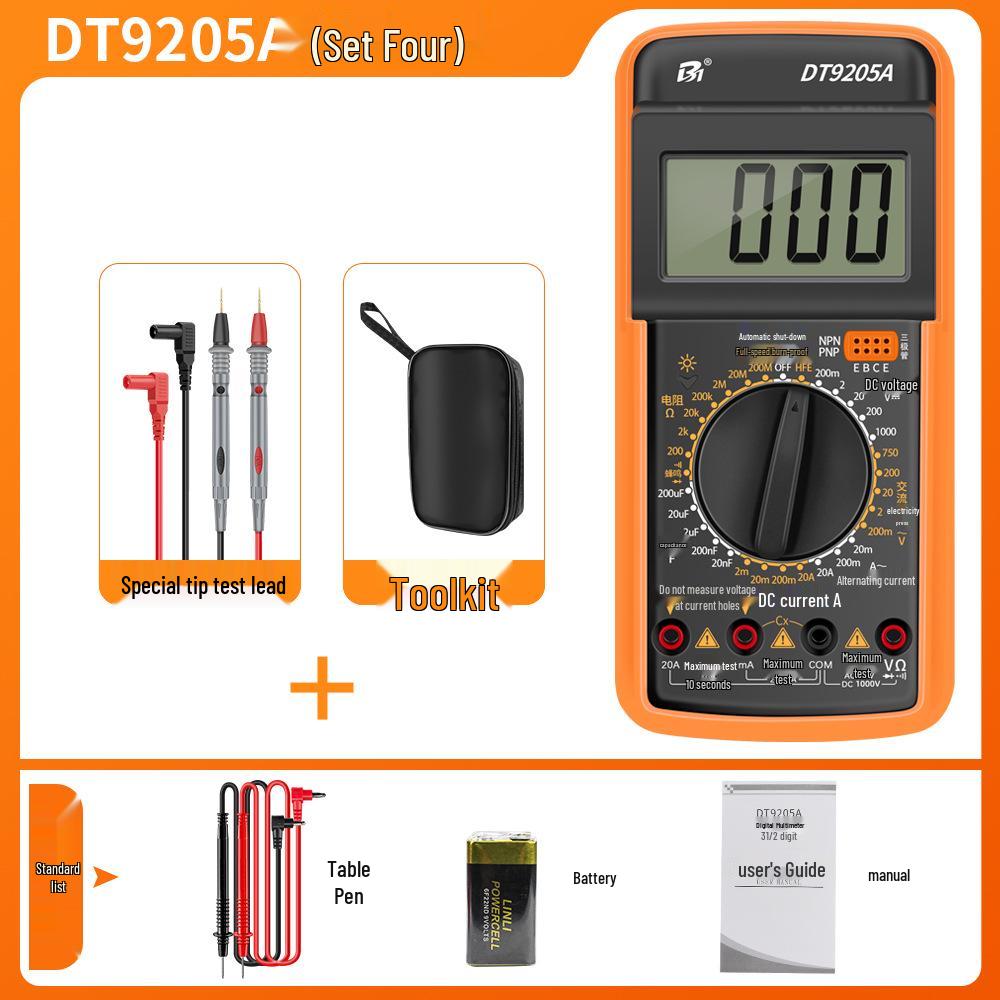 High Precision Anti-Burn Digital Multimeter Electrician's Model DT9205A/9205P-S9205PRO