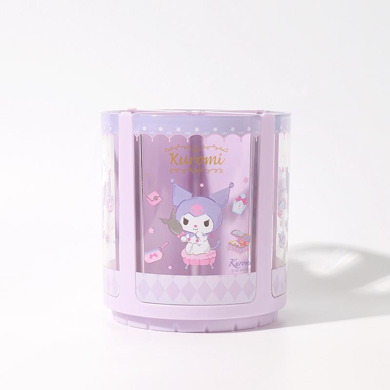 Kawaii Miniso Cinnamoroll My Melody Kuromi Suport rotativ pentru pixuri Desen animat Capacitate mare Cutie de depozitare Cutie depozitare pensule de machiaj