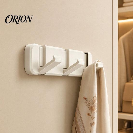 No Drill Wall Hooks Over The Door Hanger Hooks, Foldable Drilling Adhesive Coat Rack, Invisible Space Saving Organizer, for Coats Bags Towels Scarves