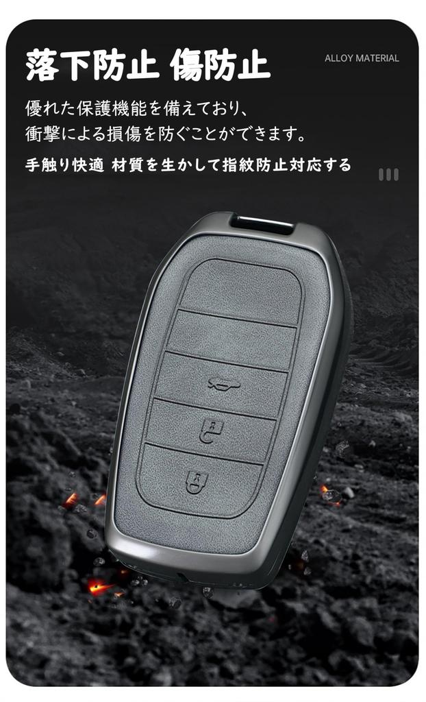 Key Case for Key Suitable for Toyota New Harrier Land Mark Yaris Corolla Leather Key Pleasant To the Does Not Fall Off Prevents Dirt and Gray B
