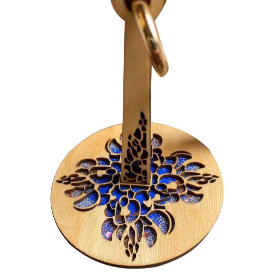 Uchwyt na przędzę na nadgarstek Pasek na nadgarstek ze sztucznej skóry Przenośny drewniany organizer w kształcie kulek z przędzy szydełkowej Akcesoria dziewiarskie Prezent dla entuzjastów