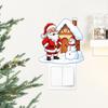 Holiday Wall Sticker Christmas Santa Claus Switch Sticker, Light Decal for Xmas Holiday, Easy Peel Stick Removable Self-Adhesive Living Room