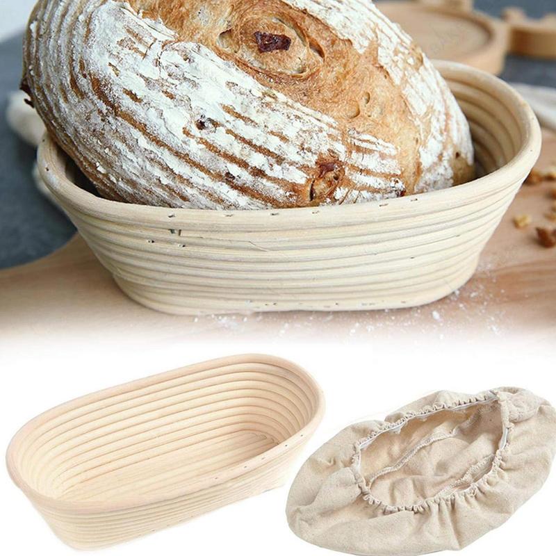 Natural Rattan Bread Proofing Basket Handmade Rattan Wicker Baking Bowl Dough Fermentation Sourdough Bread Basket