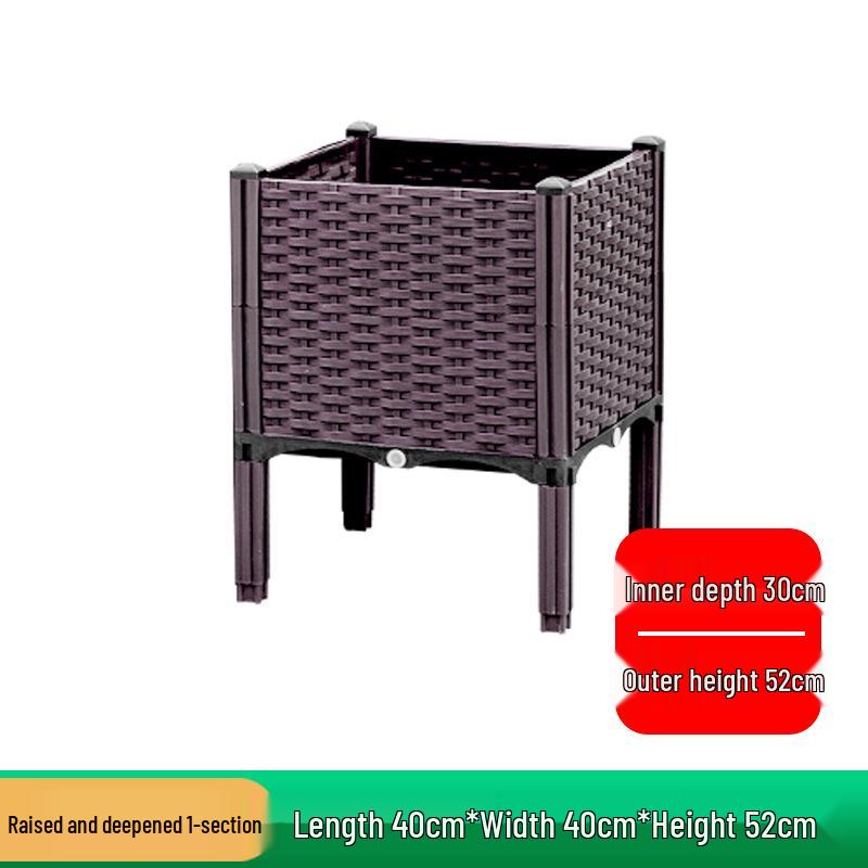 Extra Large Plastic Raised Vegetable & Flower Planter for Balcony/Courtyard