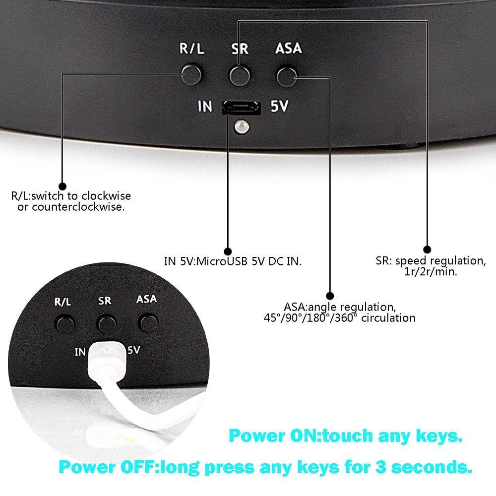 Motorized Jewelry Rotating Turntable 3 Speeds 360 Degree Turntable Product Displays