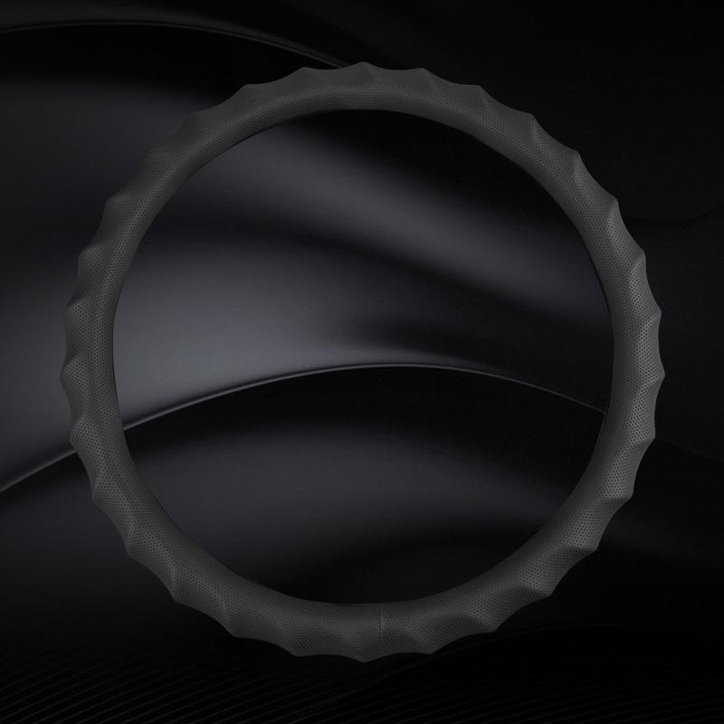 Universal Sports Car Steering Wheel Cover All Season Anti-Slip Leather Handle Cover for Vehicle Steering Wheels & Accessories