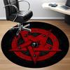1pc Pentagram Symbol Office Round Area Rug, Under Office Chairs Bedroom Living Room Home Decor, Room Deco