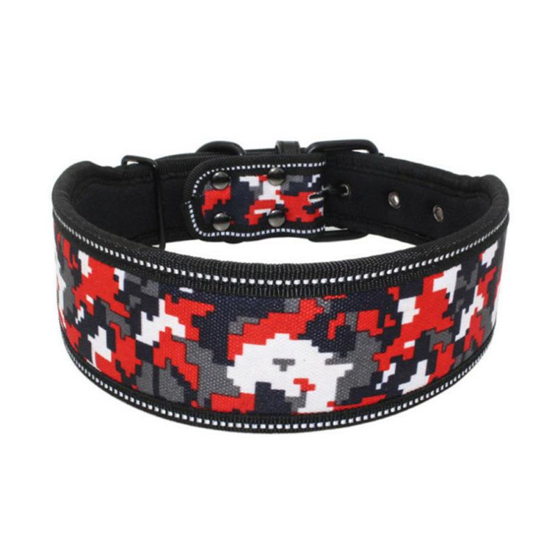 

Waterproof Reflective Pet Collar for Dogs Underwater Diving Red camouflage L 66*5.0C