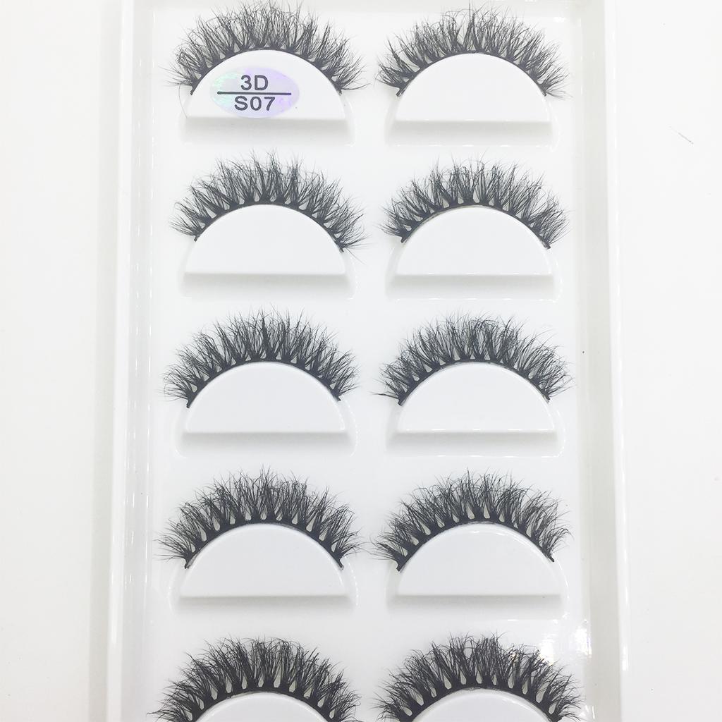 Natural 3D Mink False Eyelashes, Soft Wispy, Fluffy Eye Faux Lashes, Make Up Eyelash, Beauty Cat Cilios, 5 Pairs, 15 Styles
