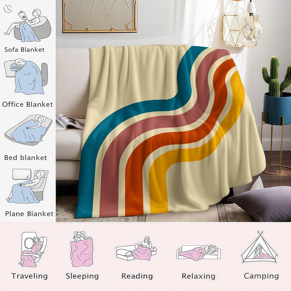 Floral Pop Flannel Blanket Warm Soft Halloween Christmas Couch Warm Cozy Decorative Decor Gift for All Season