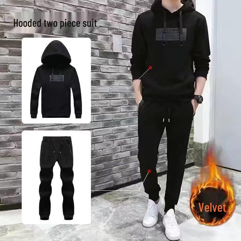 Men's Casual Hooded Sweatshirt Vest Three-Piece Suit for Autumn/Winter – Stylish, Simple, and Sporty.