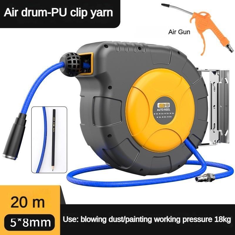 Wall Mounted Pipe Storage Device  Automotive Maintenance Pipe Winder Automatic Retractable Hose Pipe Reel