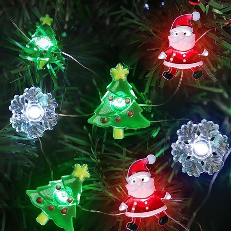 1M 10LEDs Christmas String Lights Decor Hanging Light New Year Holiday Home Xmas Navidad Holiday Christmas Pendant Drop Omaments