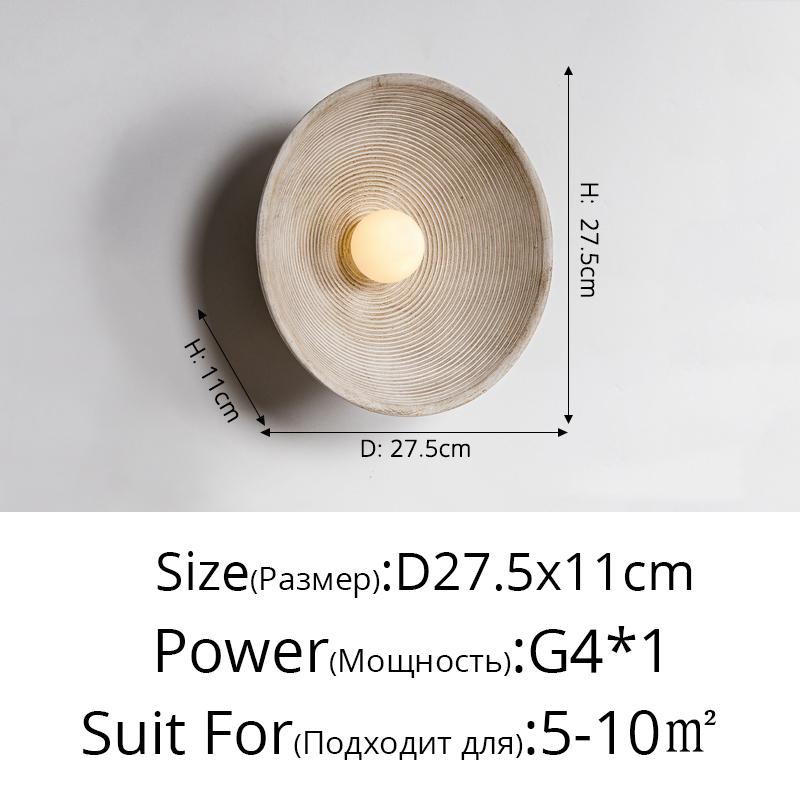 Modern Minimalist Led Wall Light Bedside Lamp Nordic Retro Wood Grain Restaurant Corridor Round Indoor Lighting Decorative Lamps