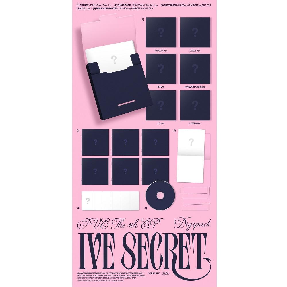 [Pre-Order 8/26 Release] IVE - Mini Album IVE SECRET [Digipack Ver.] CD