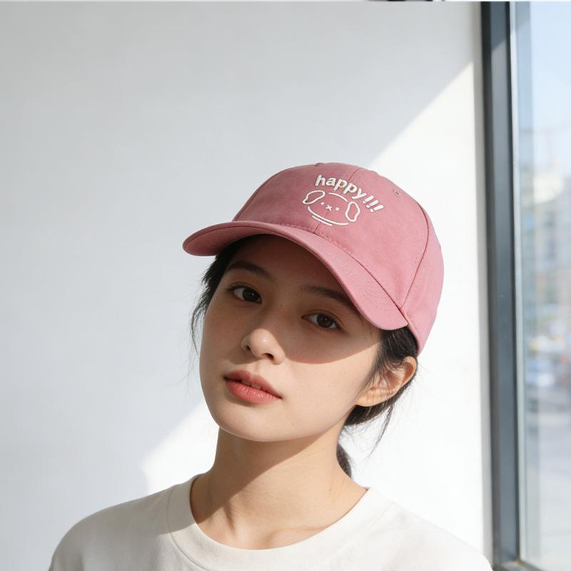 

New cartoon embroidered baseball cap men s and women s curved brim cap sun hat new soft top versatile hat regular