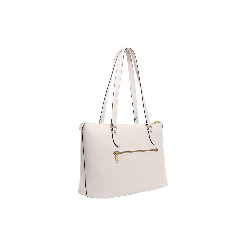 New COACH Gallery Cross Grain Leather One Shoulder Handbag Large Women's White CH285-IMCHK