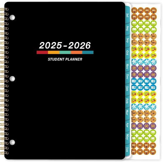 Student Planner 2025-2026 - Academic Planner 2025-2026, July 2025 - June 2026, 11" × 9", Weekly Lesson Planner, Monthly & Weekly School Planner for