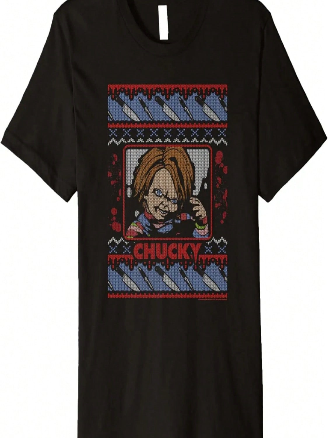 Christmas Ugly Sweater Centered Pose Premium T-Shirt S разноцветный
