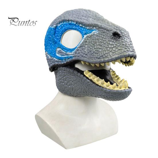 Dinozor Yüz Yastığı Hareketli Çene Tyrannosaurus Rex Baş Örtüsü Cosplay Partileri İçin Ürkütücü Cadılar Bayramı Dekorasyonu