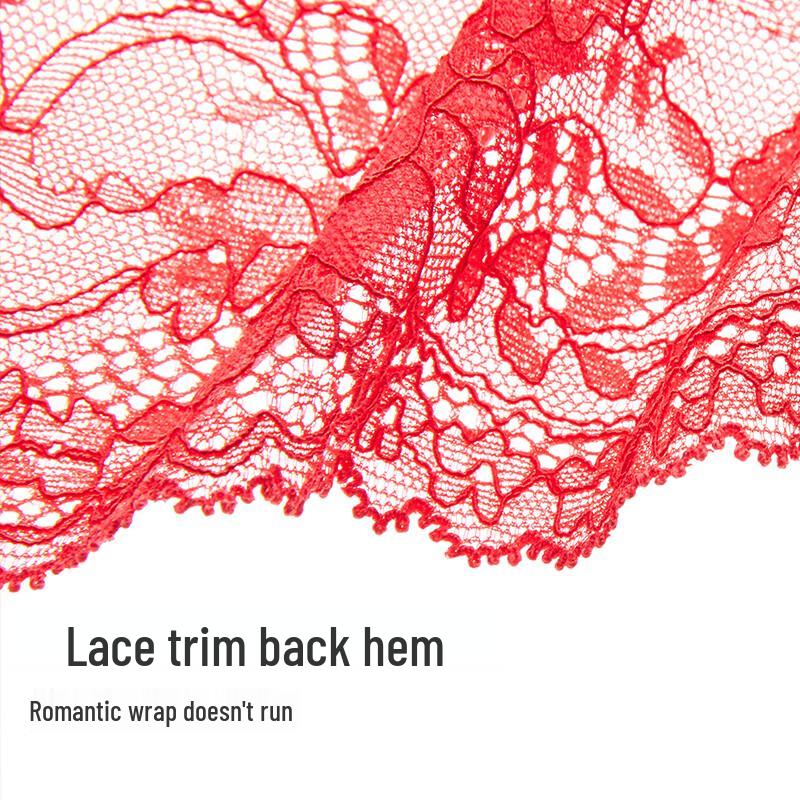 Maniform Women's Lucky Red Lace Mid-Low Waist Briefs