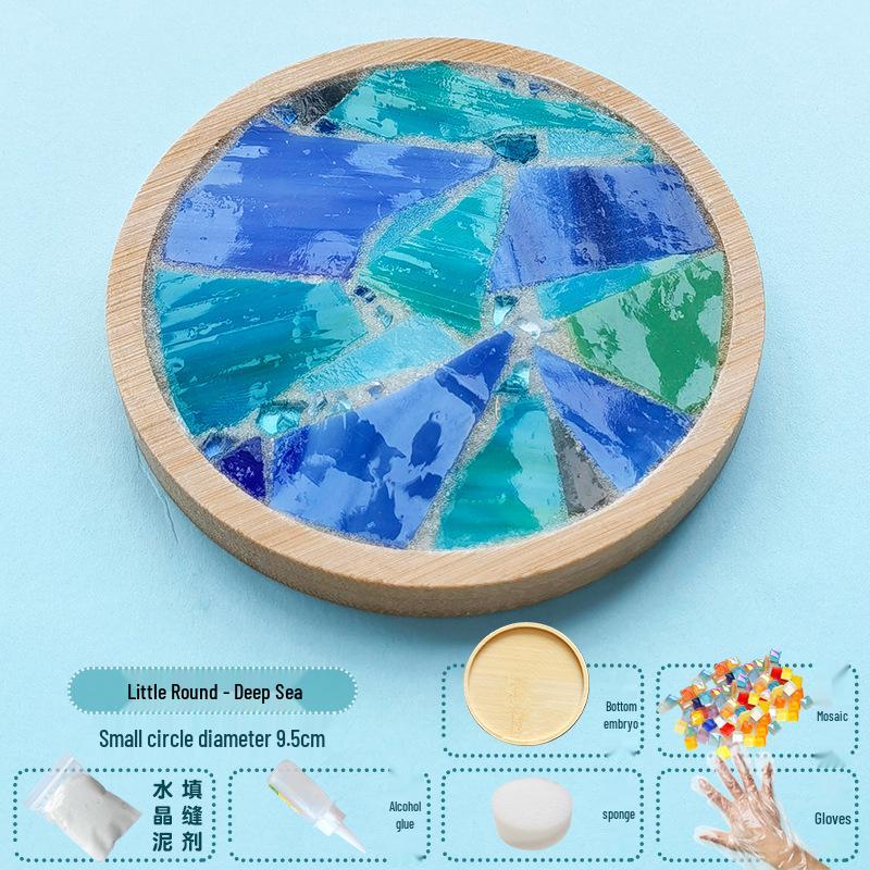 Handmade Glass Mosaic Cup Mat Pixel Puzzle DIY Kit - Educational Toy