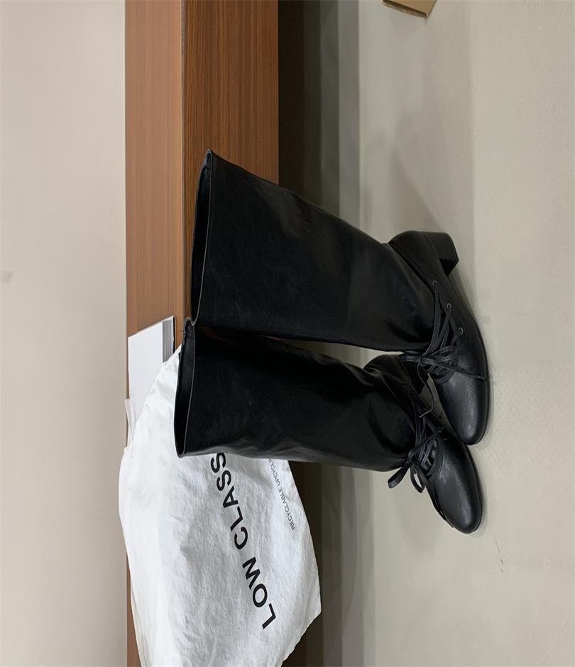 Thick Heel Boots Women's 2025 Autumn and Winter New Women's Boots But Knee Boots High Boots Round Head Western Knight Boots