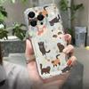 Graffiti Cartoon Dogs Cats Clear Phone Case For iPhone 17 Air 16 e 15 14 13 12 11 Pro Max Plus Mini SE 2020 2022 Soft Cover