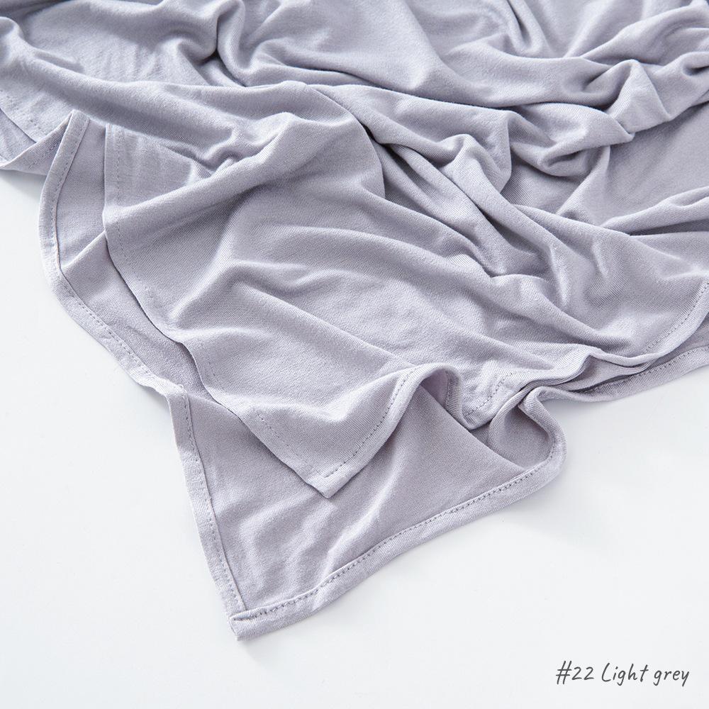 High-Quality Malaysian Modal Cotton Jersey Scarf with Rolled Edge