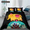 Elephant Bedding Sets Boho Style Luxury 3D Print For Kids Adults Teens Ganesha Duvet Cover Set Queen Size Polyester Bedding Set