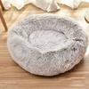 Dog Round Winter Warm Sleeping Bag Long Plush Soft Pet Bed Calming Bed