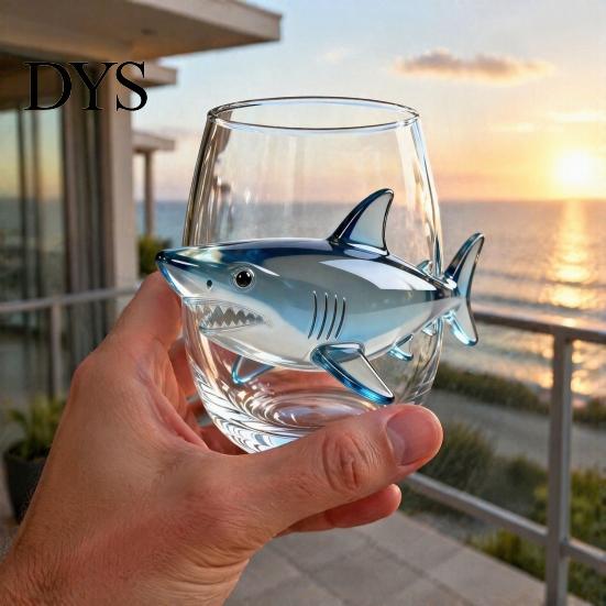 Unique Sea Creature Drinkware Octopus Stemless Wine Glass, 3D Marine Animal Printed Bar Life Enthusiast Gift Borosilicate Glassware, for Cocktails And