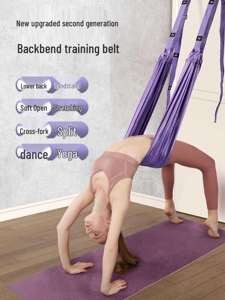 Aerial Yoga Backbend Trainer: Shoulder & Back Opening Resistance Band for Door Hanging