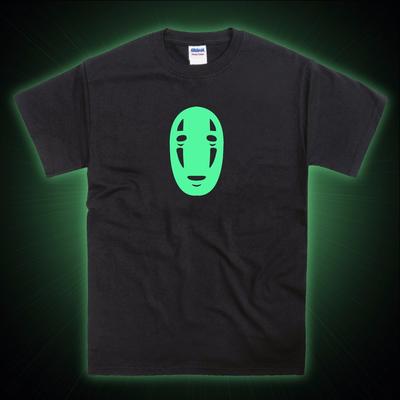 Kaonashi Spirited Anime Geistermaske Leuchtet im Dunkeln T-Shirt