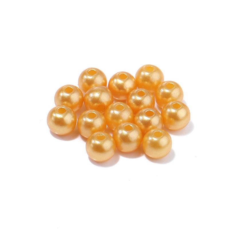 Abs Color Monochrome Straight Hole Imitation Pearl Beaded Bracelet Diy Bracelet Accessories