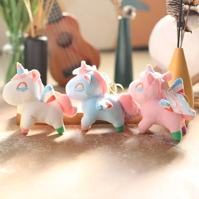 Niedlich Niedlich Rosa Einhorn Kleiner Anhänger Plüschtier Puppe Pony Taschenanhänger Schlüsselanhänger Stoffpuppe Spielen