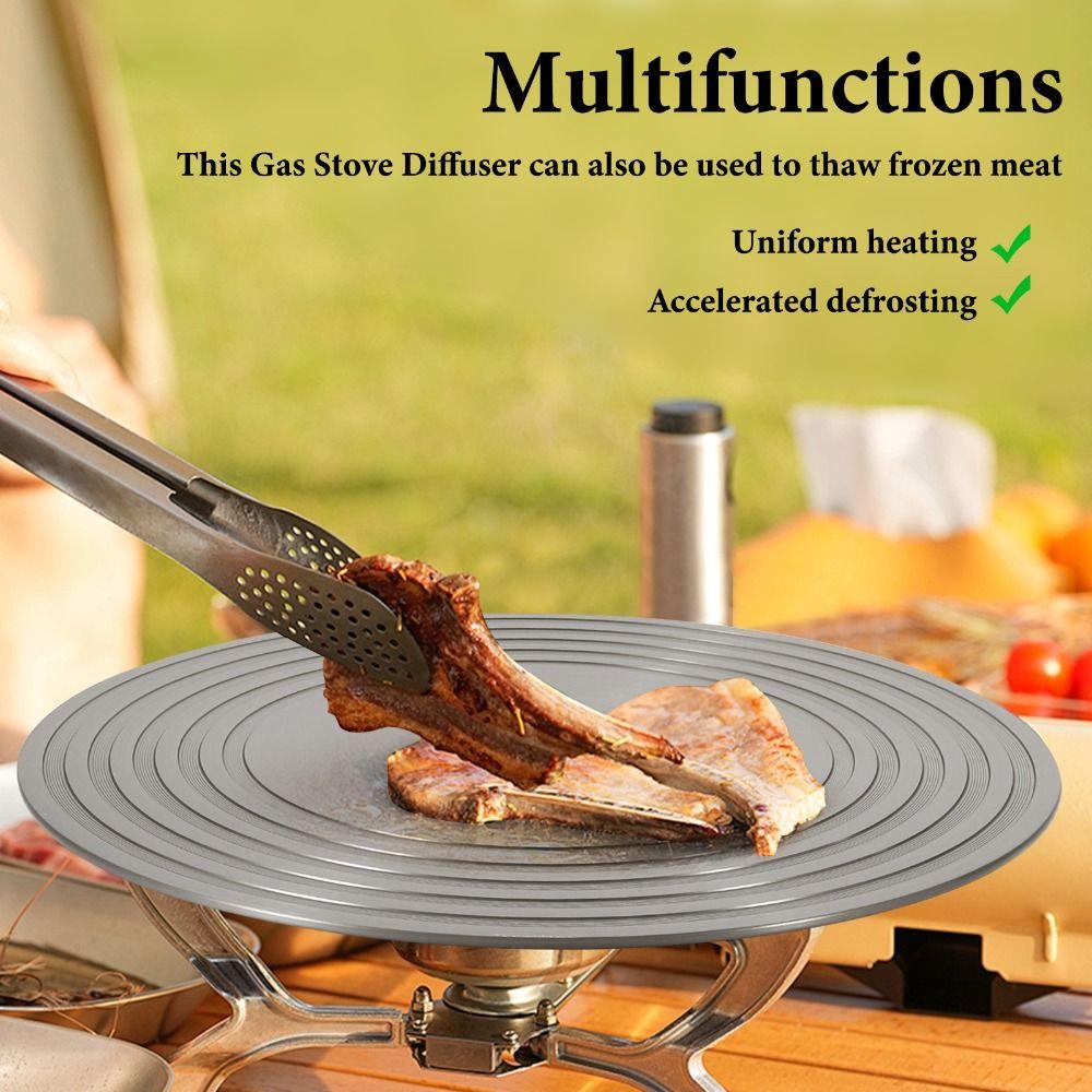 

2 Pack 9.3 and 11 Gas Stove Diffuser Round Quick Defrosting Tray Heat Conduction Plate Pot SET3