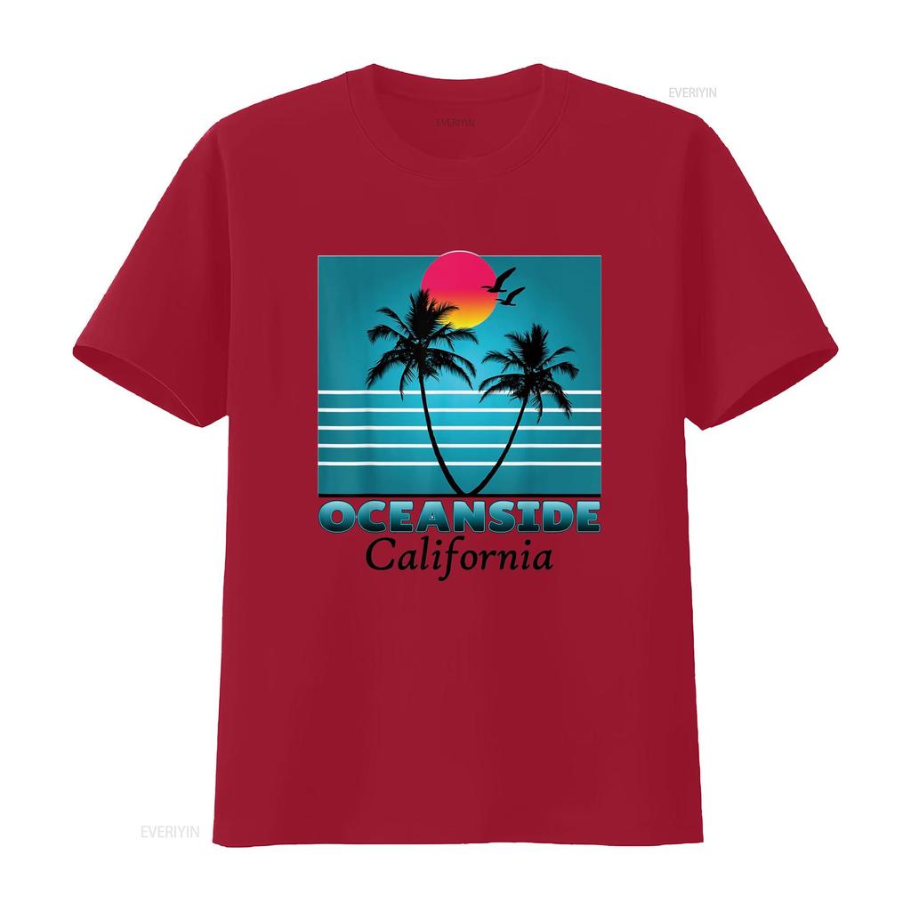 Oceanside Kalifornien CA Sommer Souvenirs T-Shirt vintage Gewaschen Stilvolle Designerbekleidung Dehnbar homme Leicht Vielseitig