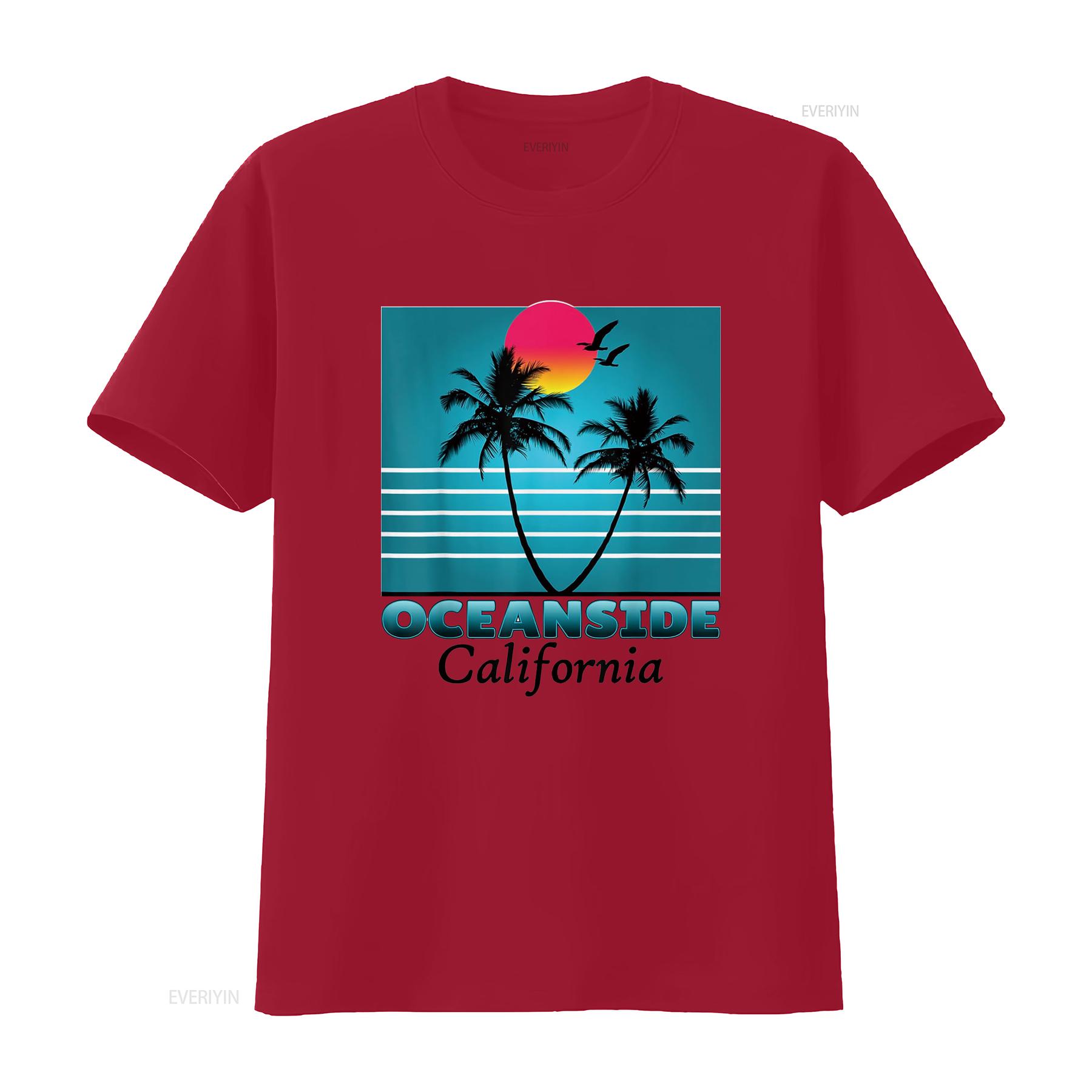 Oceanside California CA Summer Souvenirs T Shirt vintage Washed Stylish designer clothes Stretched homme Slightly Versatile S