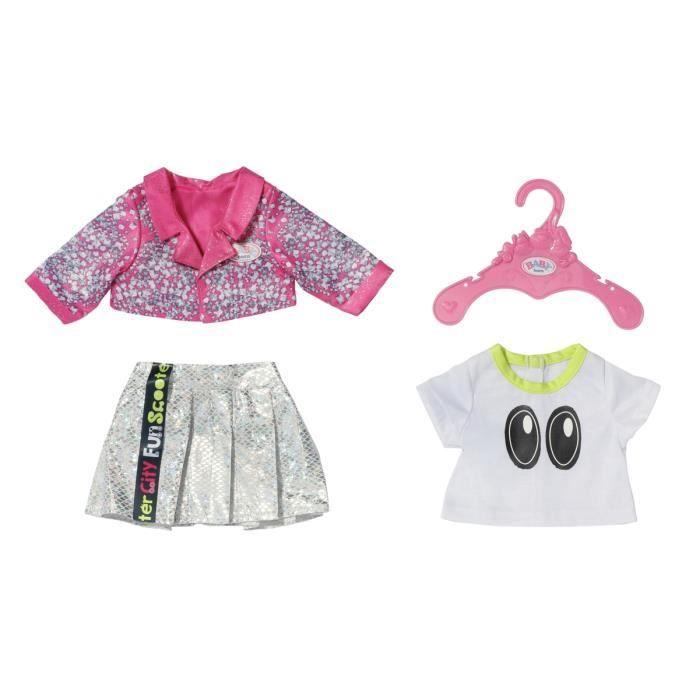 Ensemble d'habits de poupée - ZAPF - Tenue de ville - Multicolore - Pour poupées 43cm - À partir de 3 ans