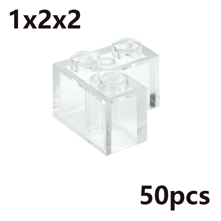 MOC Transparent Thick Building Blocks 1x1 1x2 2x2 2x4 Dots Clear Brick Figures Educational Creative Toy for Kid Compatible Brand