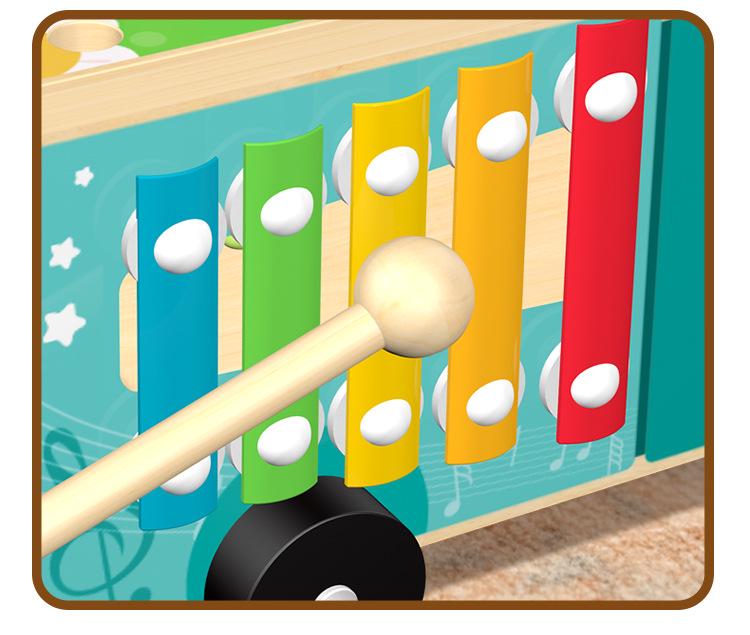 Kleinkind Pädagogisches Holz Bauernhof Rettich Ziehspielzeug - Autoform, Farberkennung & Zuordnung